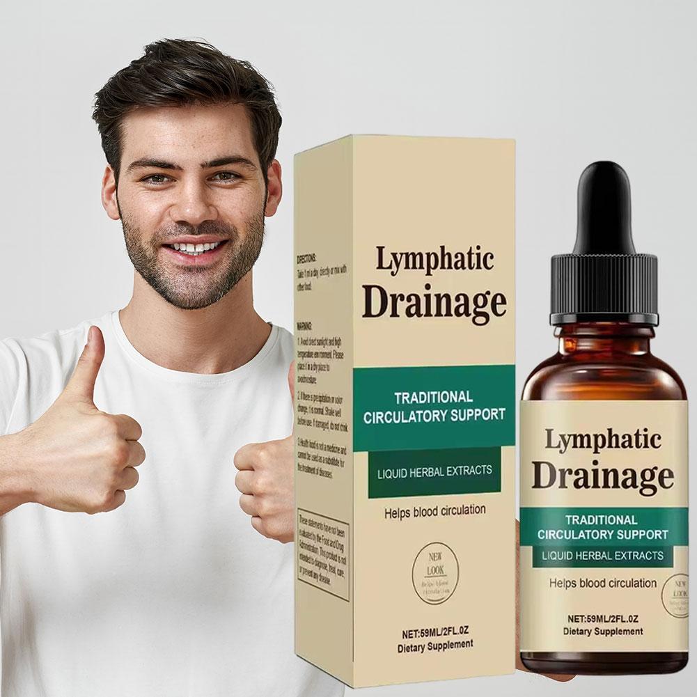 Herbal Wellness Formula - Lymfeverzorgingsdruppels Natuurlijke Kruiden Ondersteunen Vloeistofbalans Zachte
