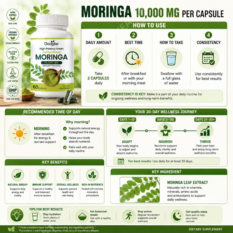 Premium Moringa Supplement met - Herbal Wellness Formula recensie en prijs