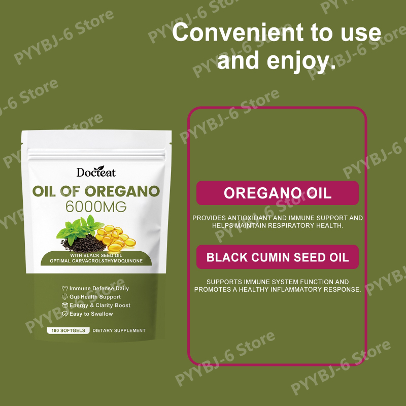 Oregano-olie softgels met zwar - Herbal Wellness Formula recensie en prijs